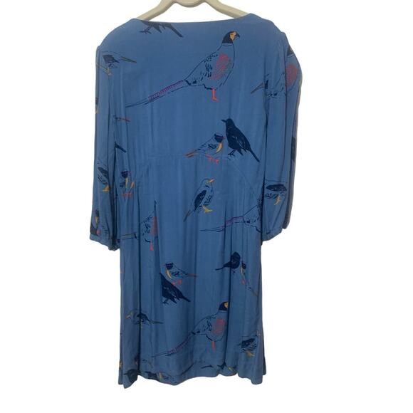 Boden sz 6 Bird Print Dress Novelty Print Whimsical feminine dress EUC - Picture 5 of 8